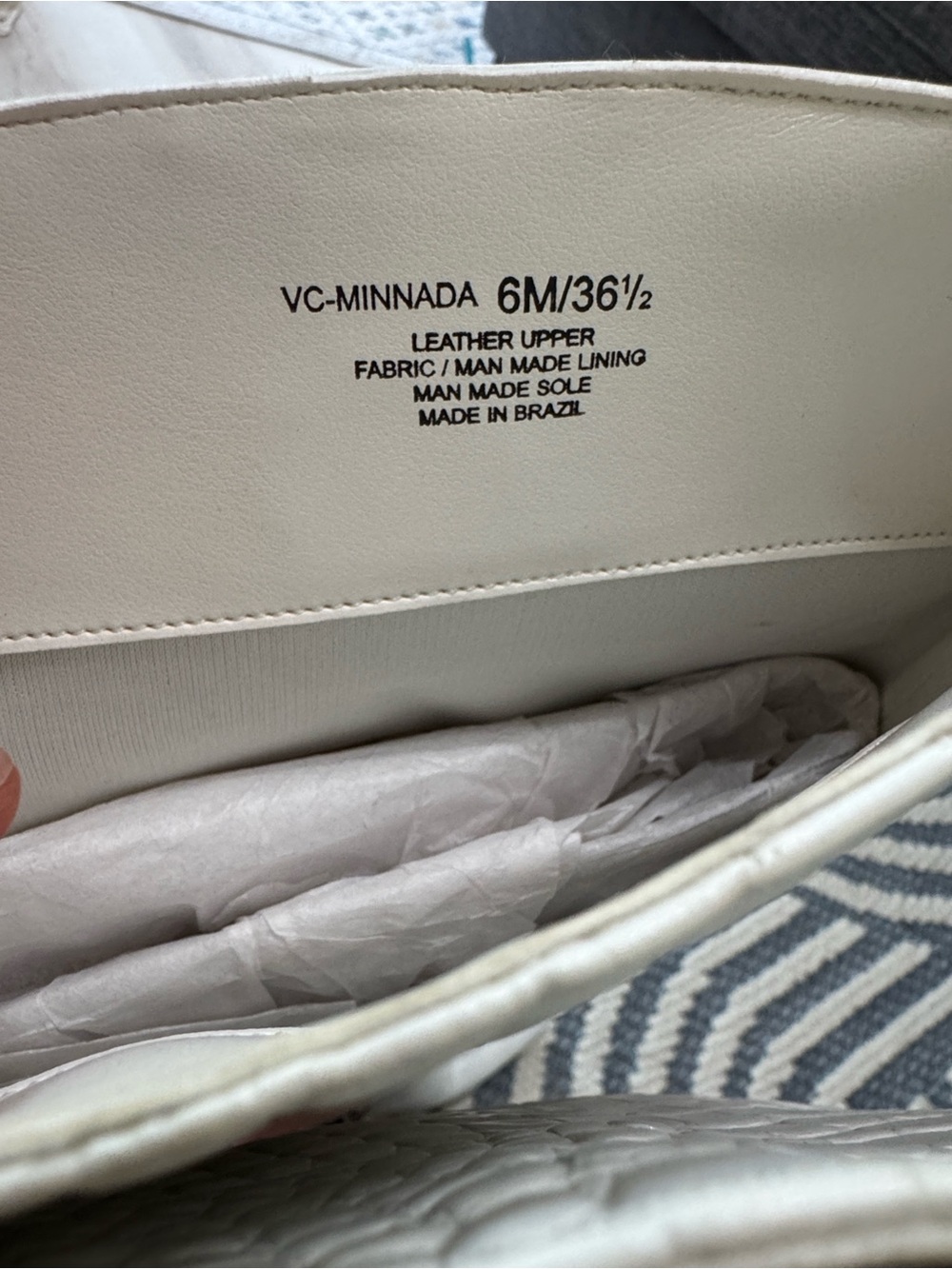 Vince Camuto Minnada White Croc Embossed Over The Knee Boots Size 6M Like New - Picture 6 of 7